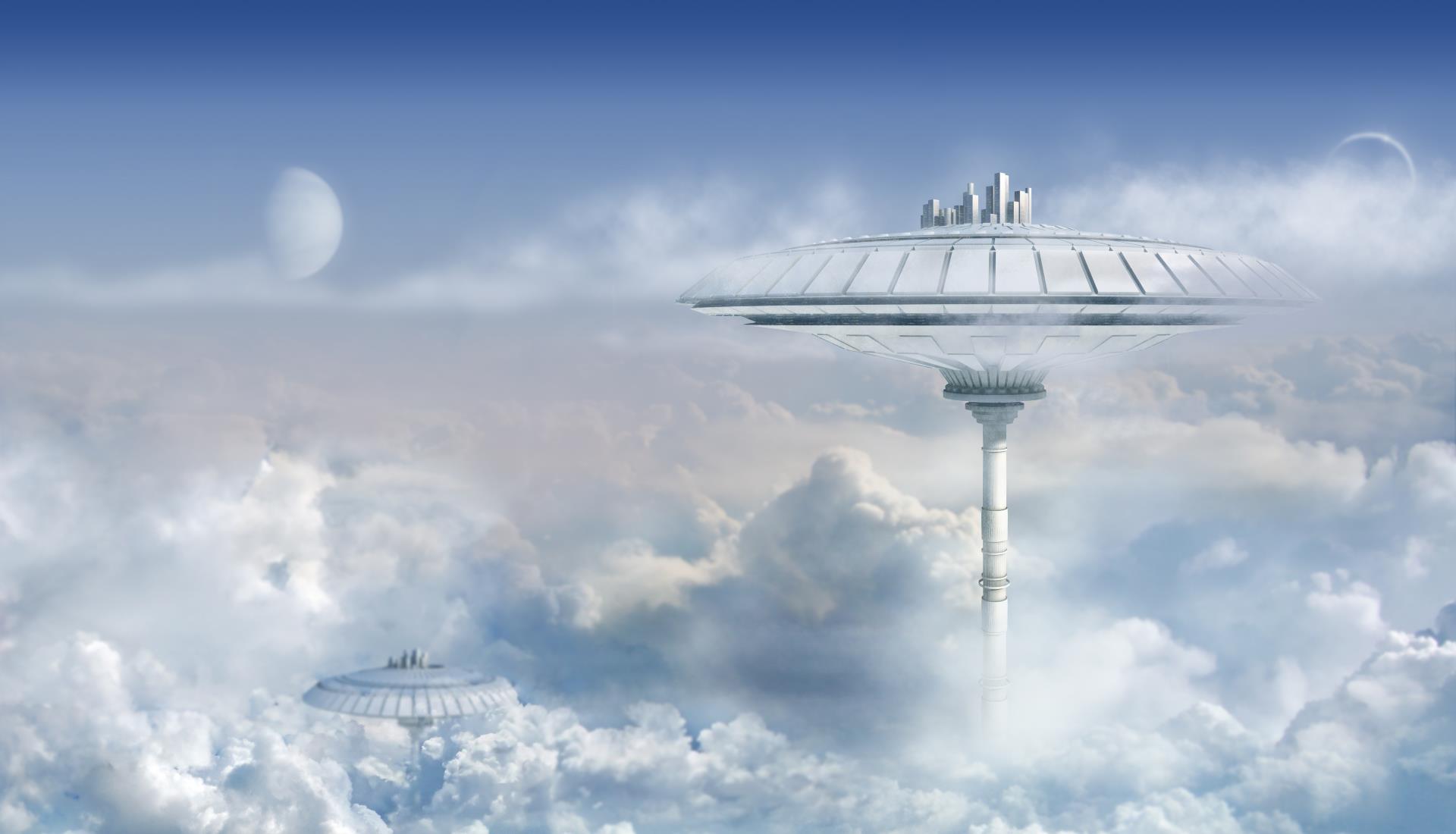 Architecture on the Nusriza homeworld.